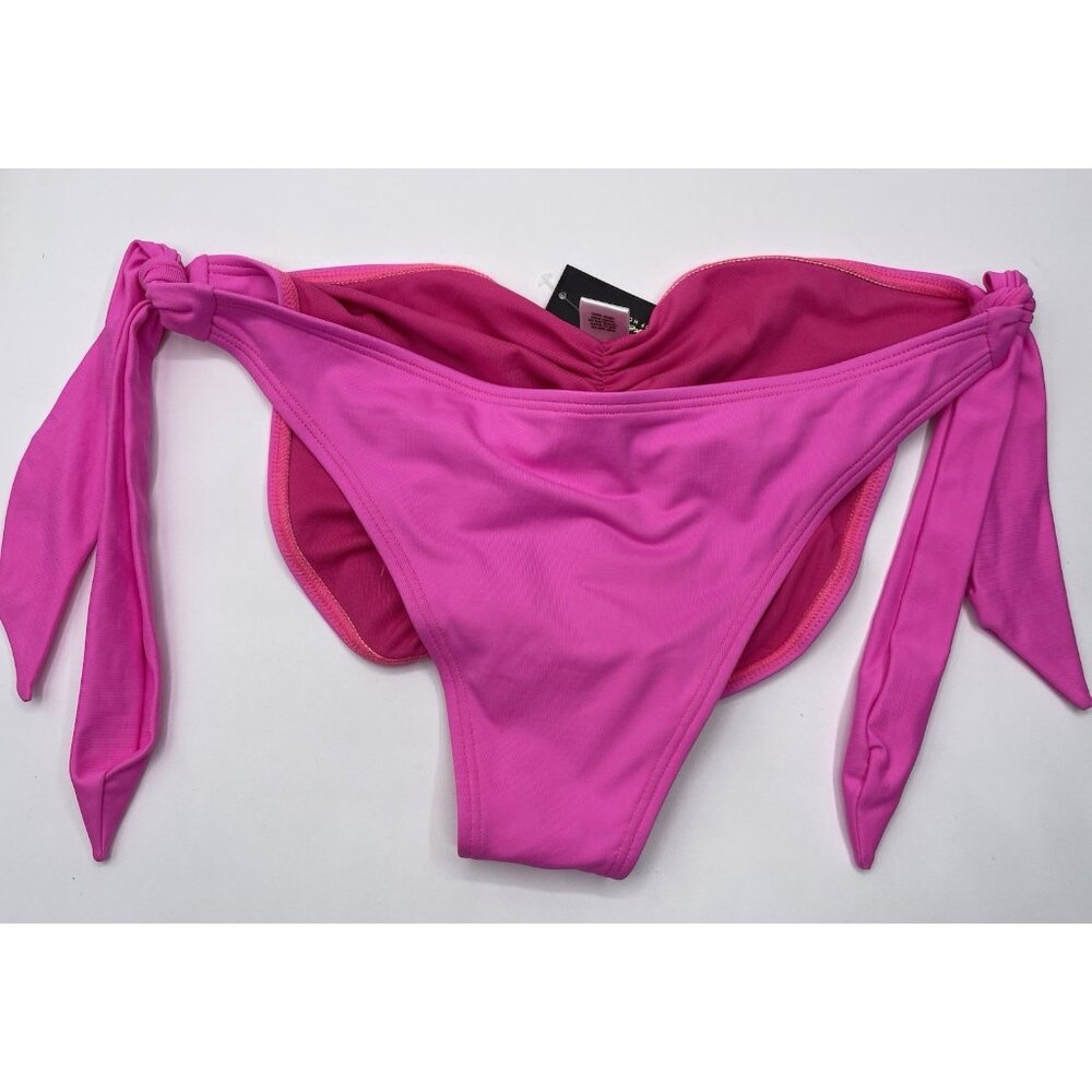 Fredericks Of Hollywood Bikini Bottom Women’s Plus Size 1X/2X Laguana Pink‎ Tie